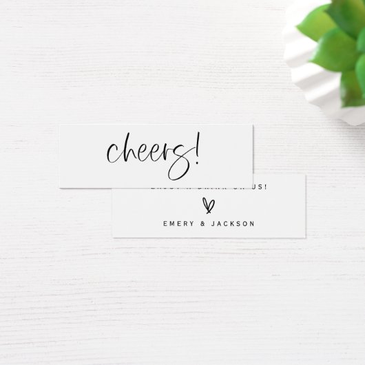 Boire Billet Mariage Réception Beverage Card (Bureau)