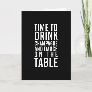 Boire Champagne Bonne Carte de voeux Anniversaire 