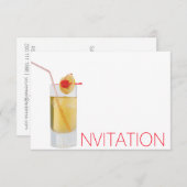 Boire Cocktail Invitation Vip Invitation (Devant / Derrière)