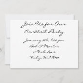 Boire Comme Un Cocktail De Poisson Invitations (Dos)