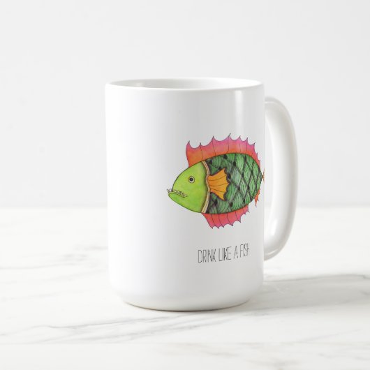Boire comme une Mug de Poisson (Devant droit)