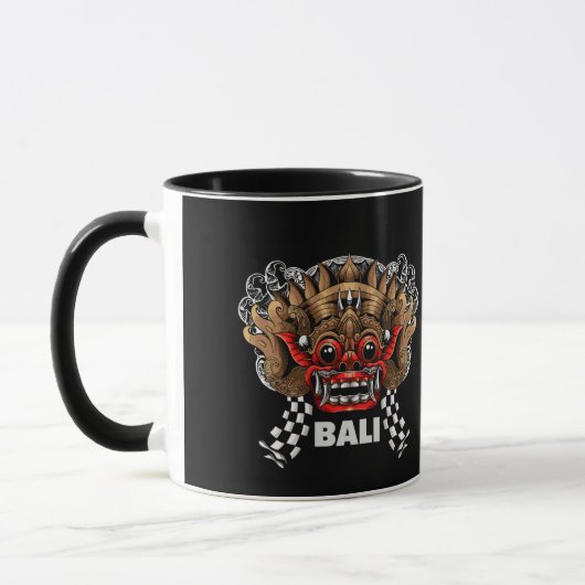 Boire dans l'Esprit de Bali avec Mug Barong Noir (Gauche)