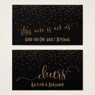Boire des billets, Faux Gold Parties scintillant C