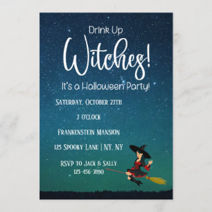 Boire des sorcières Invitation à la fête d'Hallowe