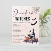 Boire des sorcières Invitation de la fête d'Hallow (Debout devant)