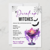 Boire des sorcières Invitation de la fête d'Hallow (Devant)