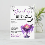 Boire des sorcières Invitation de la fête d'Hallow (Debout devant)