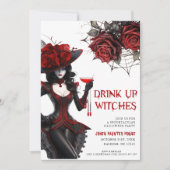 Boire des sorcières Invitation de la fête d'Hallow (Devant)