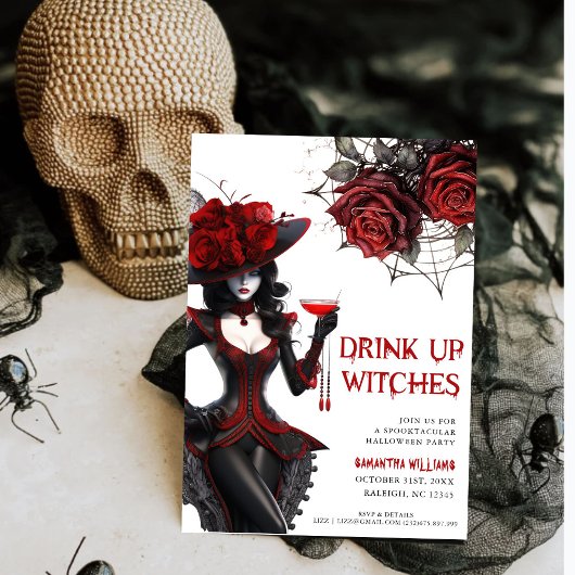 Boire des sorcières Invitation de la fête d'Hallow