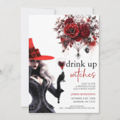 Boire des sorcières Invitation de la fête d'Hallow (Devant)