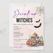 Boire des sorcières Invitation de la fête d'Hallow (Devant)