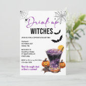 Boire des sorcières Invitation de la fête d'Hallow (Debout devant)