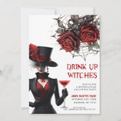 Boire des sorcières Invitation de la fête d'Hallow (Devant)