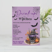 Boire des sorcières Invitation de la fête d'Hallow (Debout devant)