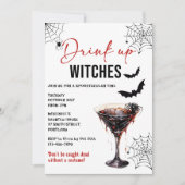 Boire des sorcières Invitation de la fête d'Hallow (Devant)
