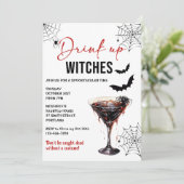 Boire des sorcières Invitation de la fête d'Hallow (Debout devant)