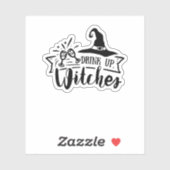 Boire des sorcières Sticker (Feuille)