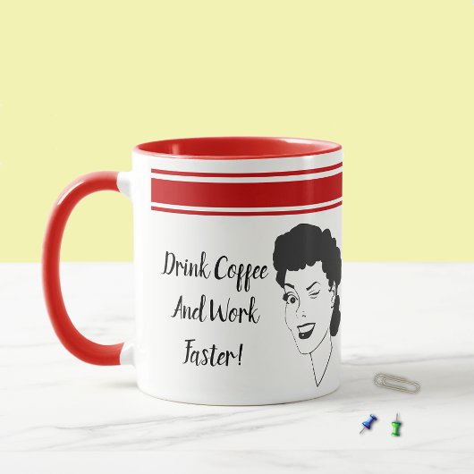 Boire Du Café Et Travailler Plus Vite Mug De Style