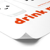 Boire du lait - Conception Kawaii Affiche (Coin)