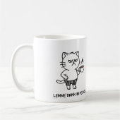 Boire en paix Introvert Café Grumpy Chat Mug (Gauche)
