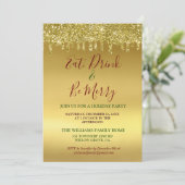 Boire et être joyeux Invitation de fête de vacance (Debout devant)