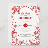 Boire et être joyeux Invitation de fête de vacance (Devant)