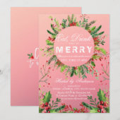 Boire et être joyeux Noël Fête Invitation (Devant / Derrière)