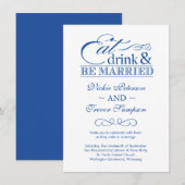 Boire et se marier Invitations au mariage (Devant / Derrière)
