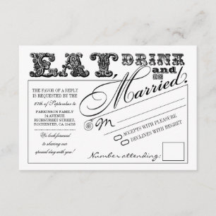 boire et se marier mariage RSVP