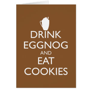 BOIRE L'EGGNOG ET MANGER LES COOKIES Carte de voeu