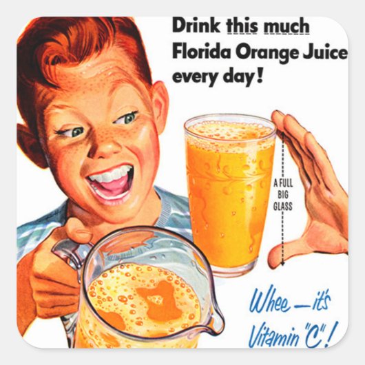 BOIRE ORANGE JUS autocollant (Devant)