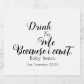 Boire pour moi faire-part étiquette de vin de gros (Étiquettes simples)