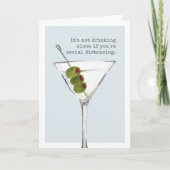 Boire seul | Carte de vœux drôle de distanciation  (Devant)