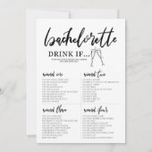 Boire si Bachelorette Carte de jeu (Dos)