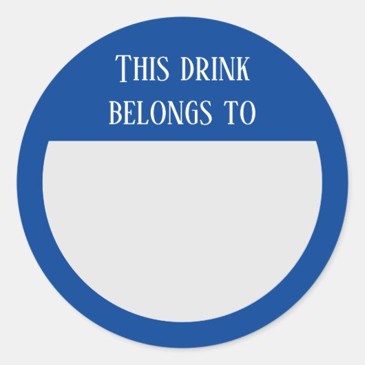 Boire Sticker Marker Nom Parti Étiquette (Devant)