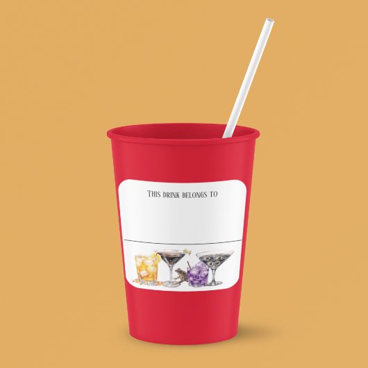 Boire Sticker Marqueur Nom Sorcière Halloween Part