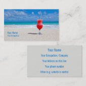 Boire sur la plage cartes de visite personnalisés (Devant / Derrière)