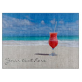 Boire sur la plage planche à découper personnalisé (Devant)