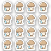 Boire un champignon d'eau Custom-Cut Vinyl Sticker (Recto)