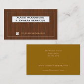 Bois (a) - Cartes de visite en bois d'effet (Devant / Derrière)