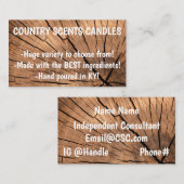 Bois à deux côtés Carte de visite (Devant / Derrière)