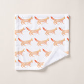 Bois Abstrait artistique Renards rouges (Gant de toilette)