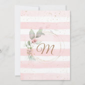 Bois animal cerf Baby shower Invitation fille (Dos)