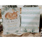 Bois animal Cerf Baby shower Invitation garçon