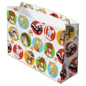 Bois Animal fête grand sac cadeau (Dos Angle)