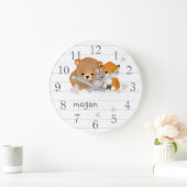 Bois Animal Fox ours Bunny Horloge murale (Maison)