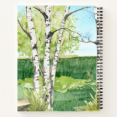 Bois Animaux Aquarelle Nom personnalisé Carnet de  (Dos)