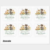 Bois Animaux Baby shower Bookplate Étiquette (Feuille)