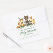 Bois Animaux Baby shower Bookplate Étiquette (Enveloppe)