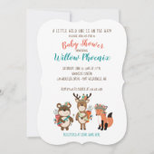 Bois Animaux Baby shower tribal Boho Invitation (Devant)